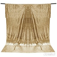 WINOMO 1.2x1.8 M Shimmer Sequin Tissu Photographie Toile de Fond Drapé Rideau pour Mariage Nouvel An Fête de Noël - Or - B07C8GTSB2